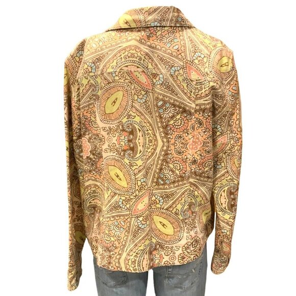 Ruby Rd Floral Fun Print Jacket women's size 16 Bright colors button front - Picture 2 of 8